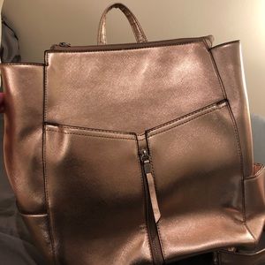 New Look Rose Gold Backpack Purse